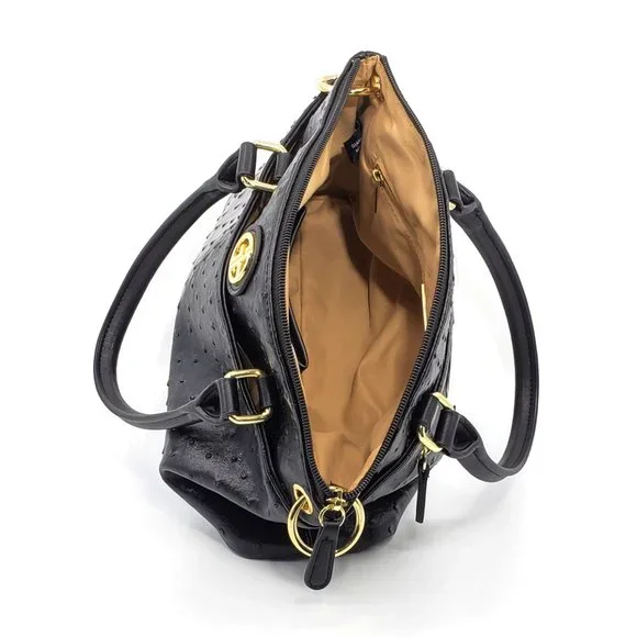 NWD Giani Bernini Black Faux Ostrich Mini Satchel $87.60 Bags